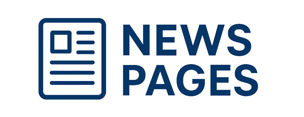 News Pages Logo 2025 white blue